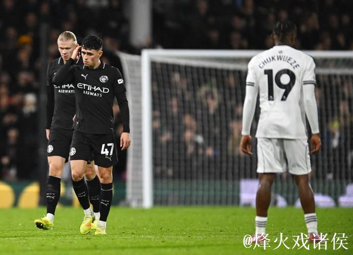 哈兰德英超百球破纪录 福登梅开二度曼城5-4绝杀富勒姆